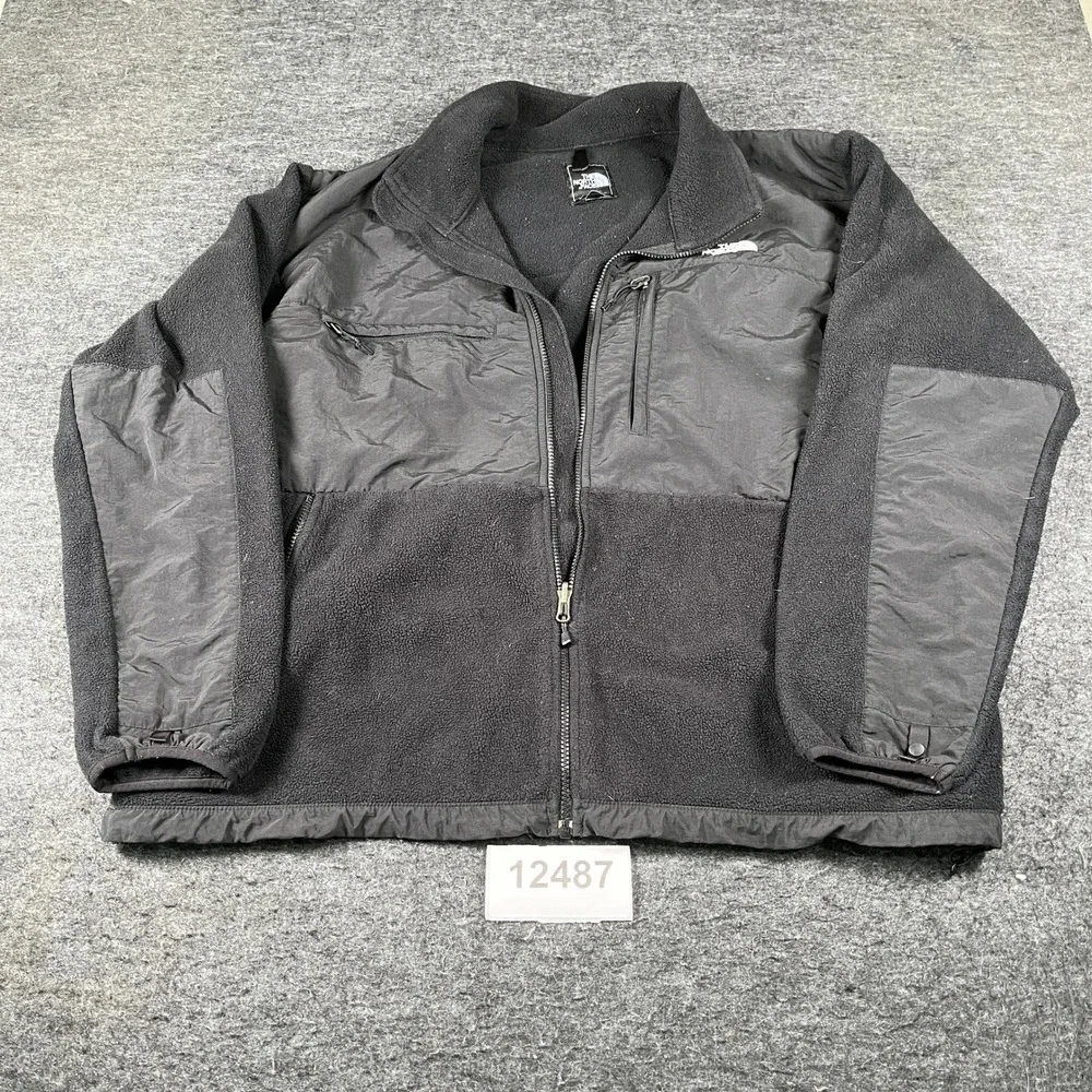 The North Face Polartec Denali Fleece Jacket Mens 2XL Black Full Zip Winter Wear